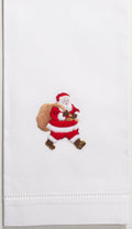 Hand Embroidered Santa Towel
