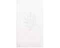 Hand Embroidered White Coral Towel