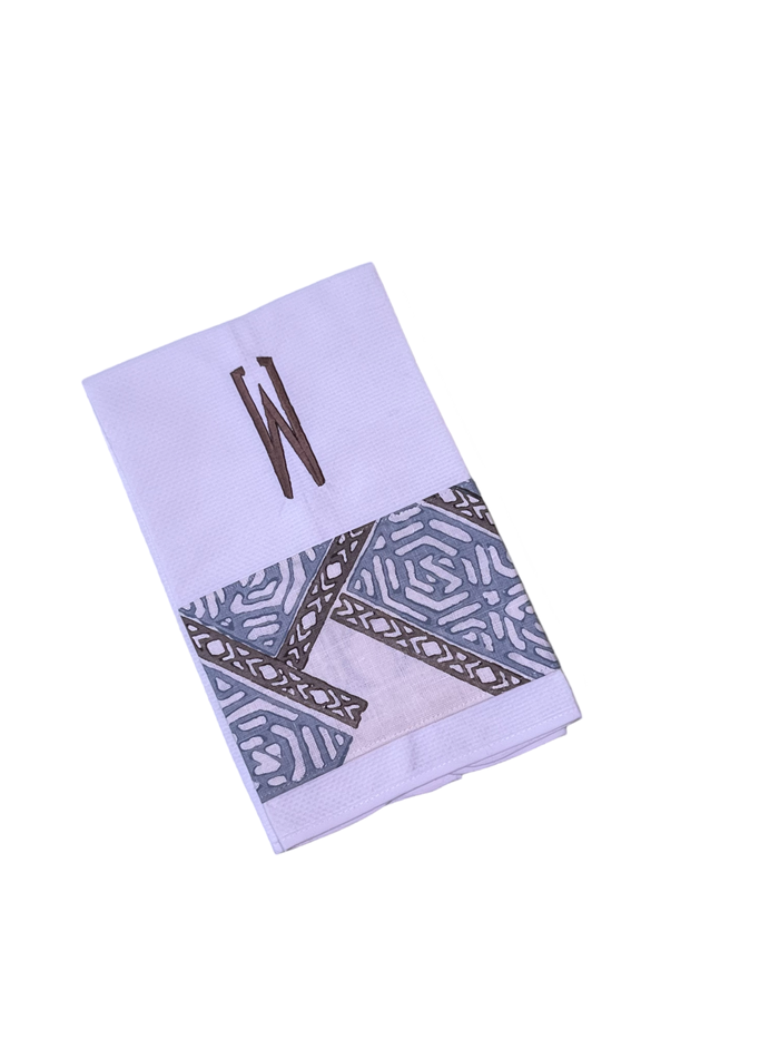 Hand Towel - "Parquet" in Blue by Galbraith & Paul