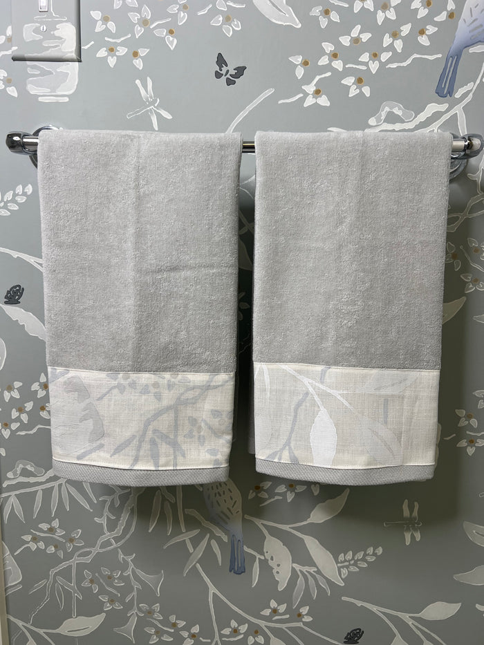 Hand Towel Set - "Sumi" in Pale Gray by Galbraith & Paul