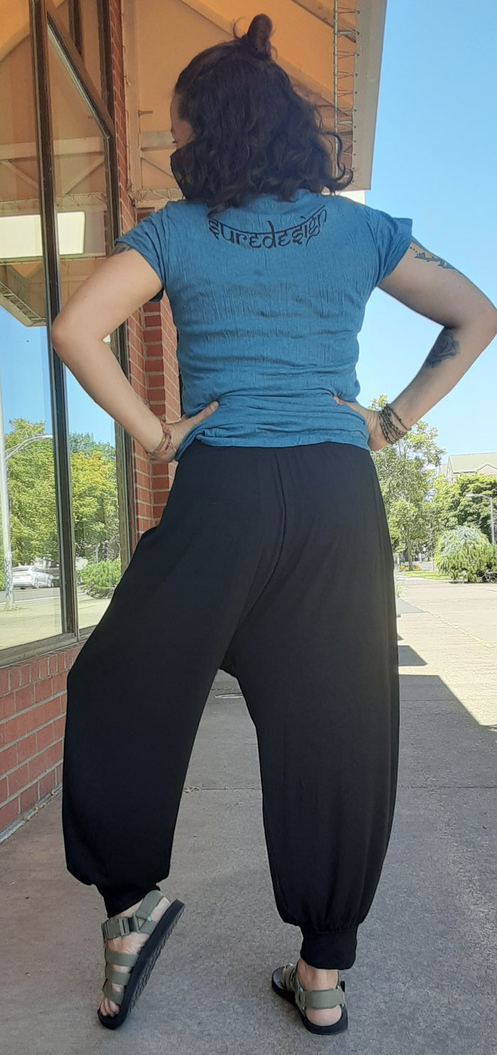 Harem Pants - Solid Color - Black