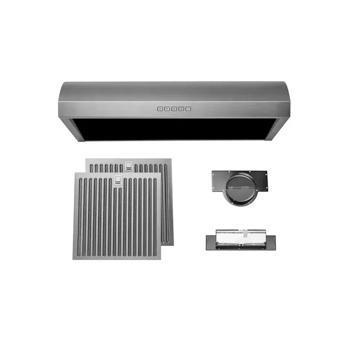 Hauslane Chef 30 in. Convertible Stainless Steel Under Cabinet Range Hood (UC-B018SS-30)