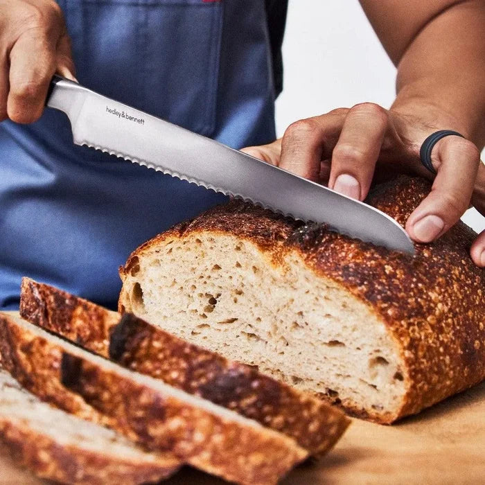 Hedley & Bennett Professional 9 in. Serrated German Steel Bread Knife with Color Options