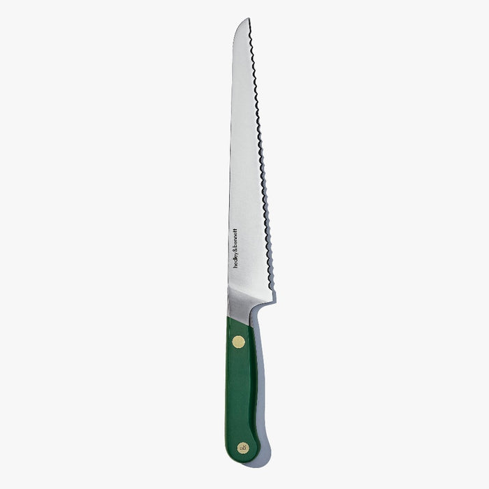 Hedley & Bennett Professional 9 in. Serrated German Steel Bread Knife with Color Options Shiso Green