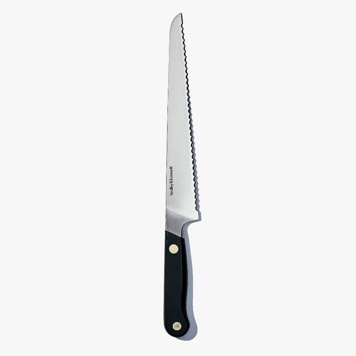 Hedley & Bennett Professional 9 in. Serrated German Steel Bread Knife with Color Options Caviar Black