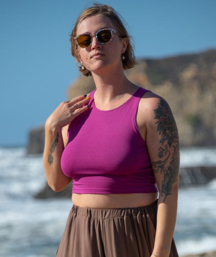 High Necked Crop Top ~ Five Colors