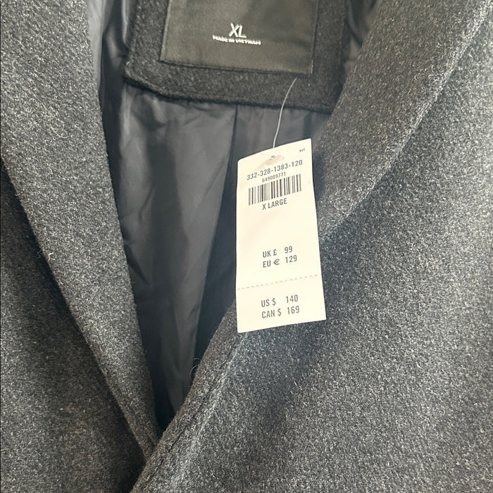 Hollister Charcoal Trench Coat size XL