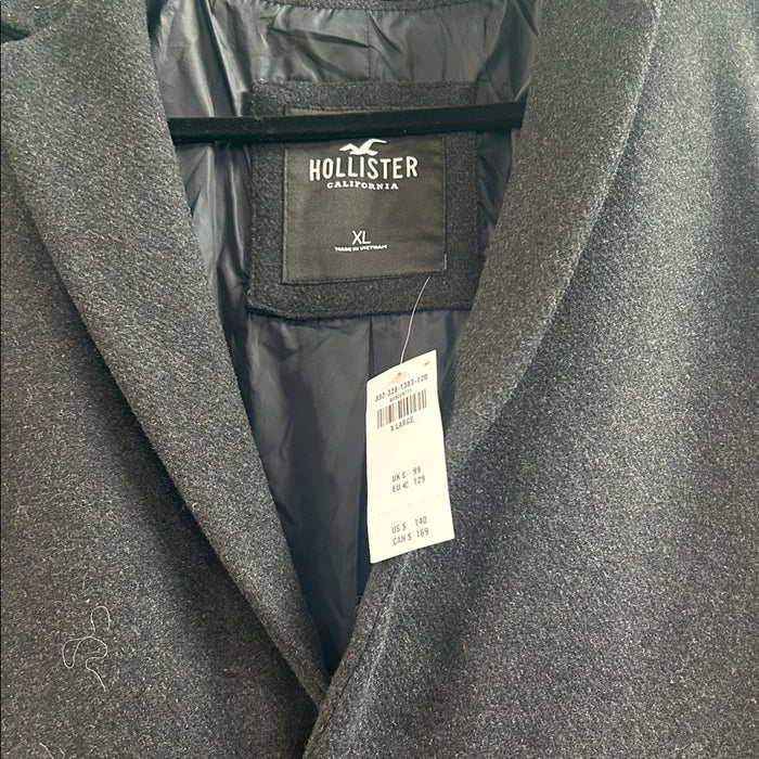 Hollister Charcoal Trench Coat size XL