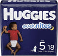 HUGGIES DIAPERS 18 count BAG  "Overnites Size 5"