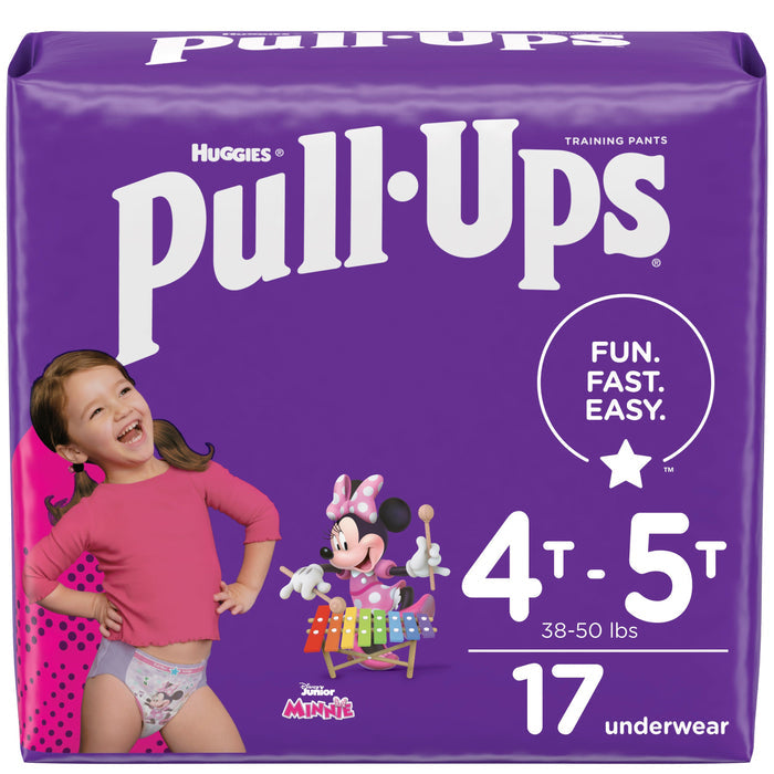 HUGGIES PULL UPS TRAINING PANTS  17 ct "BAG Girl 4-5T"
