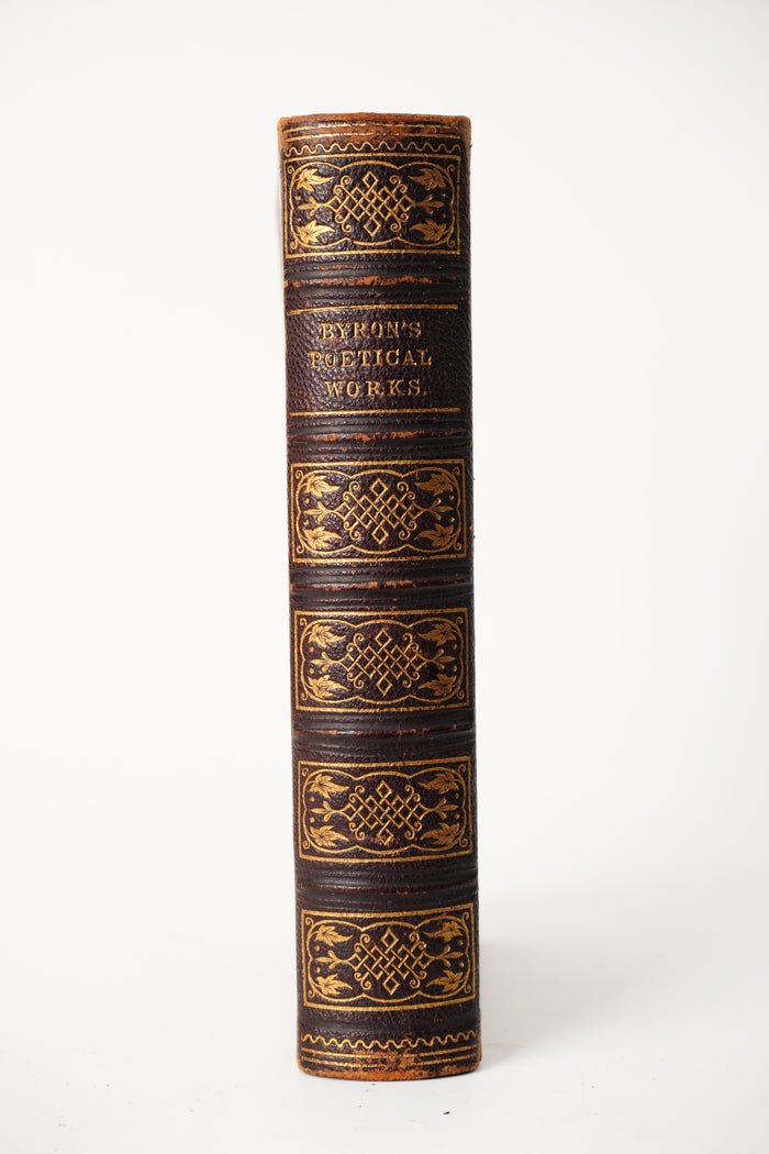 Illustrated Victorian Lord Byron Poetry Book Full Leather