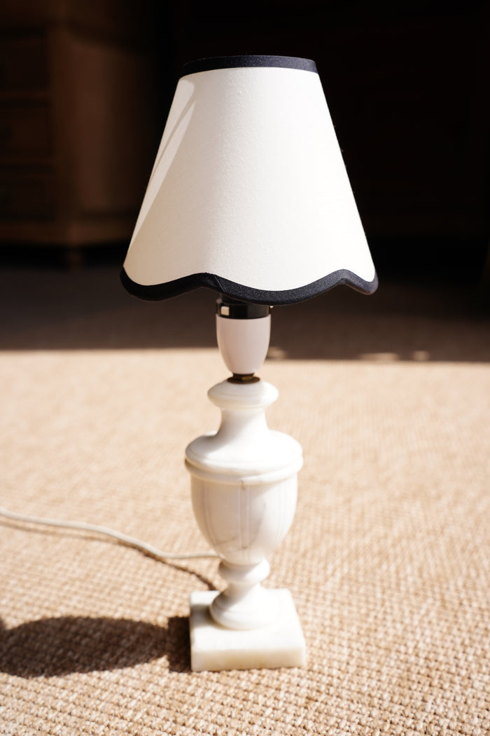 Italian Carved Alabaster Urn Table Lamp, Circa 1960