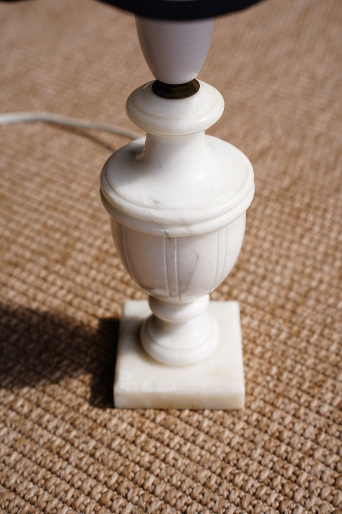 Italian Carved Alabaster Urn Table Lamp, Circa 1960
