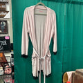 Jersey knit robe, Victoria's Secret, pink with black lace trim Medium