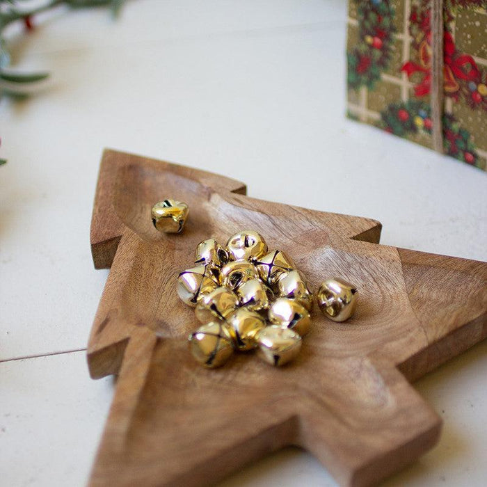 Kalalou Carved Wooden Christmas Tree Platter