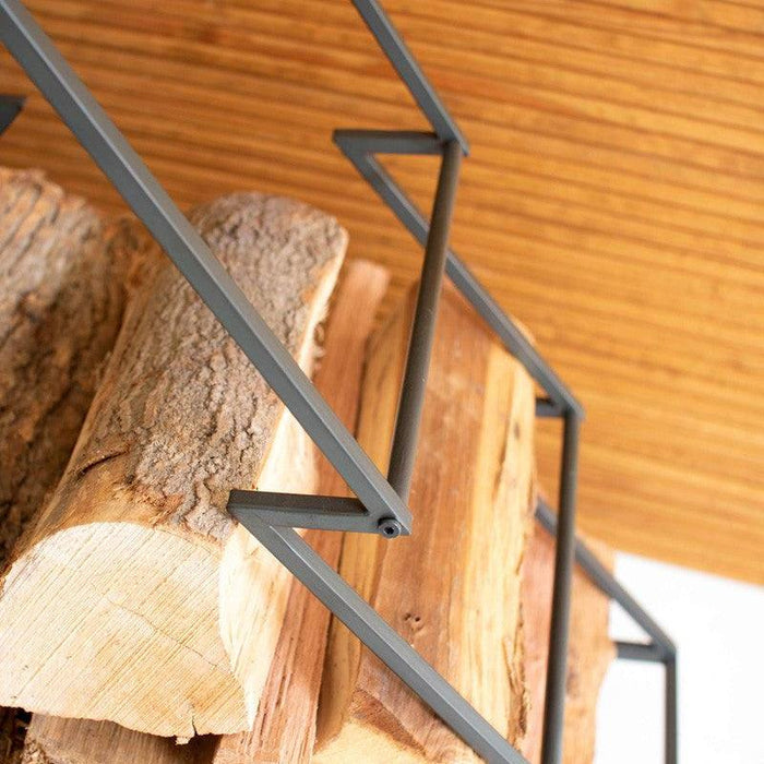 Kalalou Iron Christmas Tree Firewood Holder