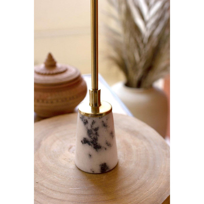 Kalalou Marble Based 14.5 in. Pillar Candle Holders (Set of 3)