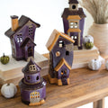 Kalalou Set of 4 Ceramic Halloween Village main image.