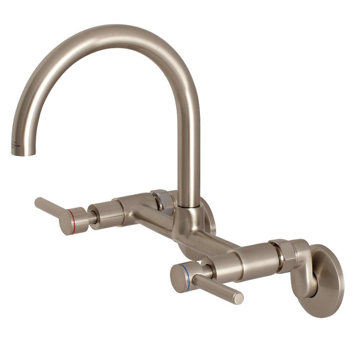 Kingston Brass Concord 8 in. Adjustable Center Wall Mount Kitchen Faucet main image.