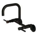Kingston Brass Concord 8 in. Adjustable Center Wall Mount Kitchen Faucet main image.