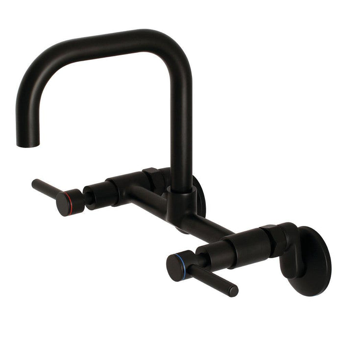 Kingston Brass Concord 8 in. Adjustable Center Wall Mount Kitchen Faucet main image.
