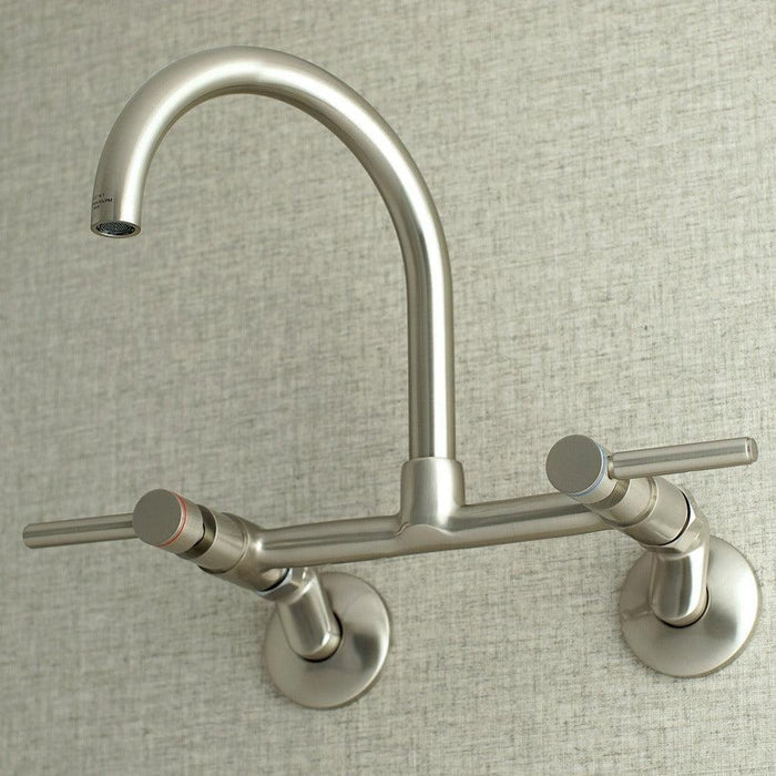 Kingston Brass Concord 8 in. Adjustable Center Wall Mount Kitchen Faucet