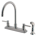 Kingston Brass Concord 8 in. Centerset Kitchen Faucet with Side Sprayer (KS879) main image.