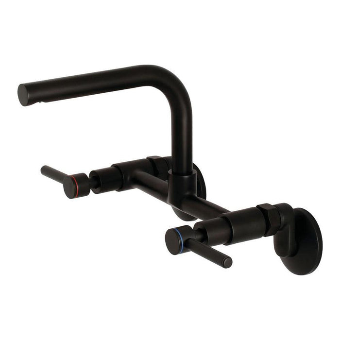 Kingston Brass Concord 8-Inch Adjustable Center Wall Mount Kitchen Faucet main image.