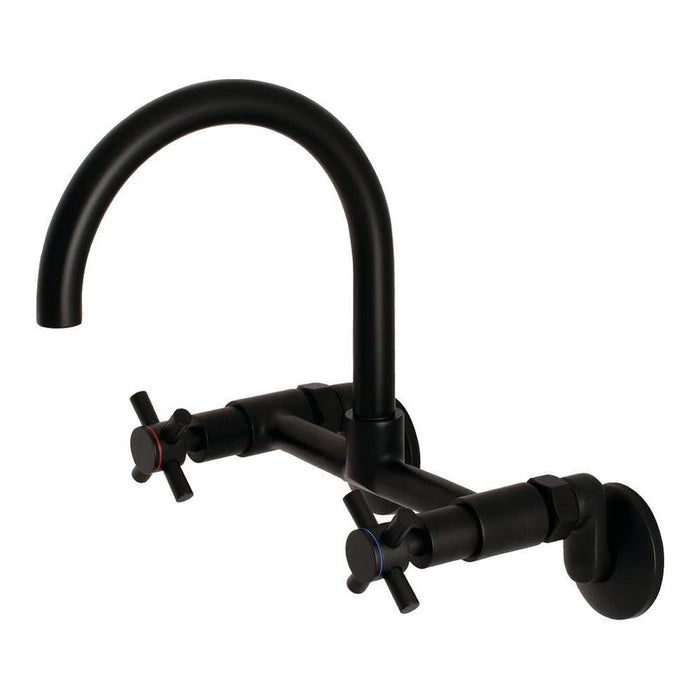 Kingston Brass Concord 8-Inch Adjustable Center Wall Mount Kitchen Faucet main image.