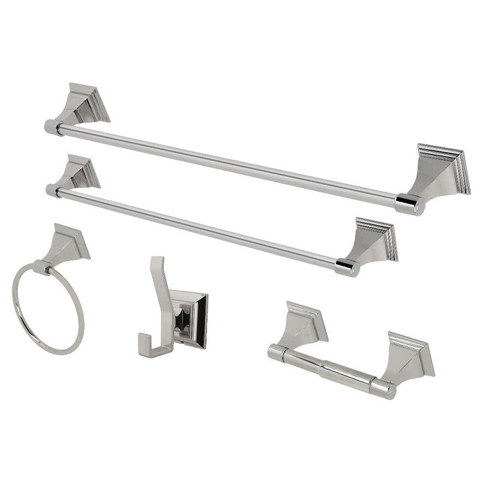 Kingston Brass Monarch 5-Piece Bathroom Accessory Set main image.