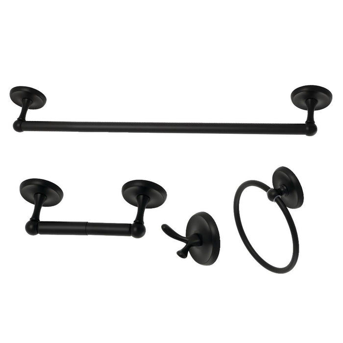 Kingston Brass Victorian 4-Piece Bathroom Accessory Set with Color Options Matte Black
