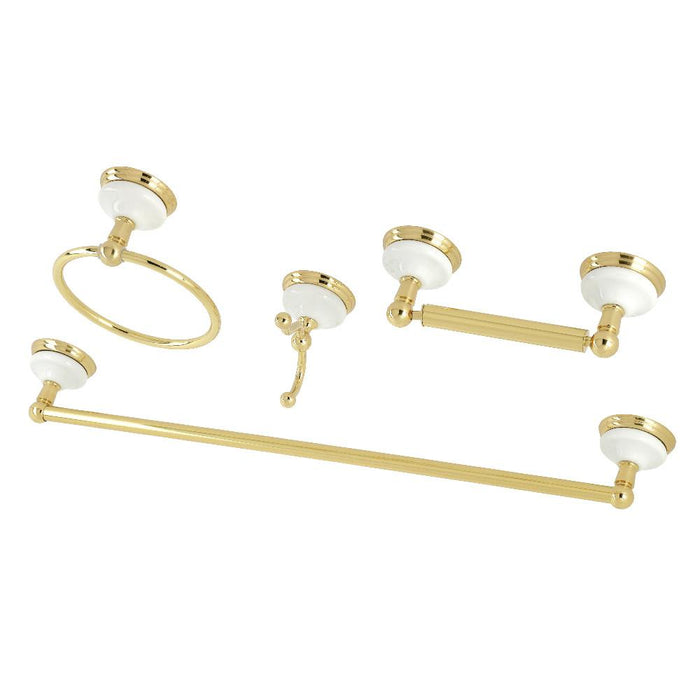Kingston Brass Victorian 4-Piece Bathroom Hardware Polished Brass