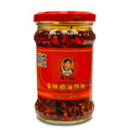 A 210g jar of Lao Gan Ma Crispy Chilli Oil with a red label, pictured on a white background.