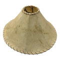 Large Natural Leather Lampshade with stitched seams - 24" W x 10.5" H - a Pair-Lampshade-Antique Warehouse