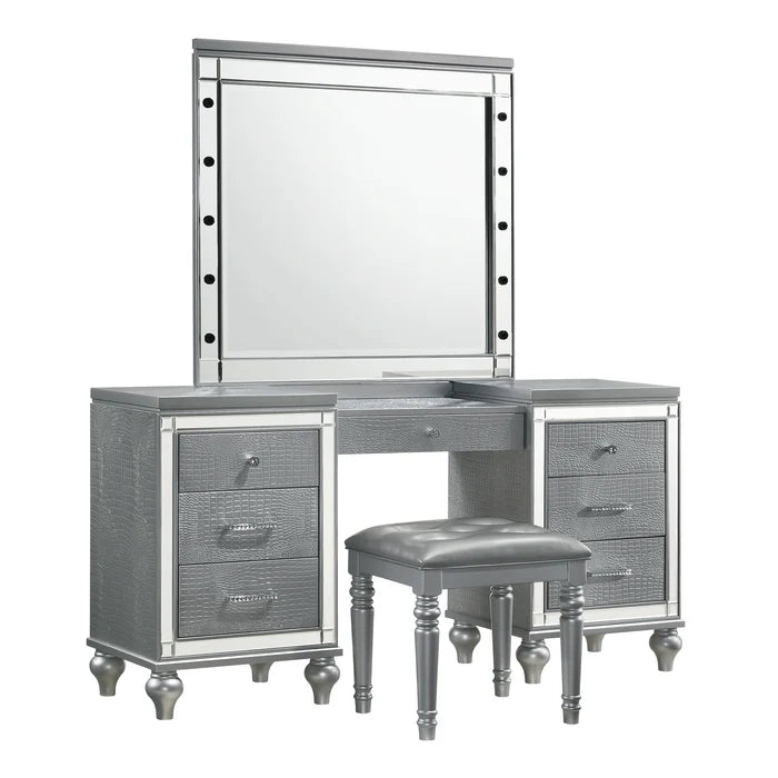 VALENTINO LIGHTED MIRROR-SILVER