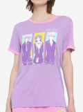 lilac and pink crew neck t-shirt MEDIUM