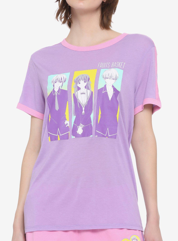 lilac and pink crew neck t-shirt MEDIUM