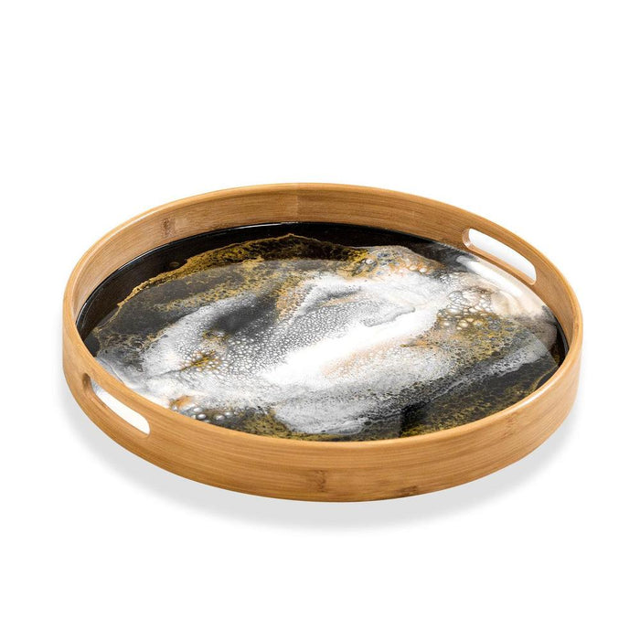 Lynn & Liana Designs 16" Round Bamboo Tray