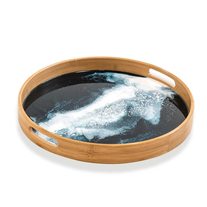 Lynn & Liana Designs 16" Round Bamboo Tray