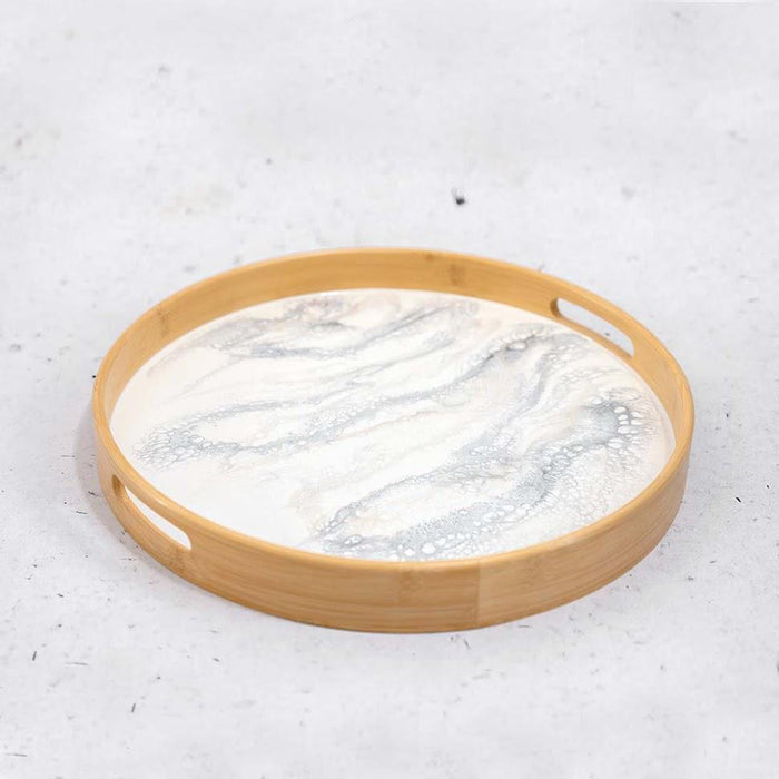 Lynn & Liana Designs 16" Round Bamboo Tray
