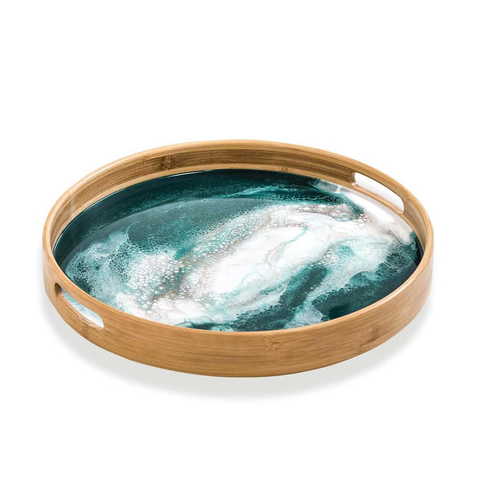 Lynn & Liana Designs 16" Round Bamboo Tray