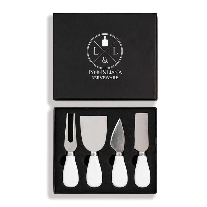 Lynn & Liana Designs 4-Piece Cheese Knife Set with Ceramic Handles main image.