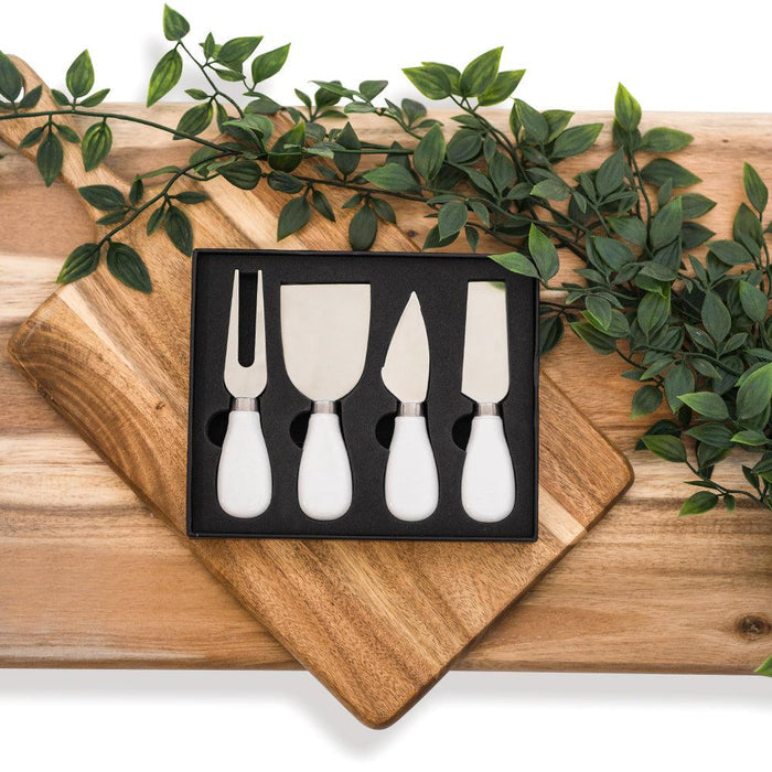 Lynn & Liana Designs 4-Piece Cheese Knife Set with Ceramic Handles
