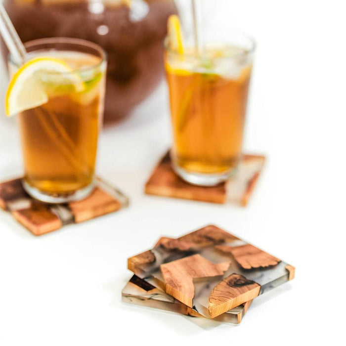 Lynn & Liana Designs Cedar Resin Coaster