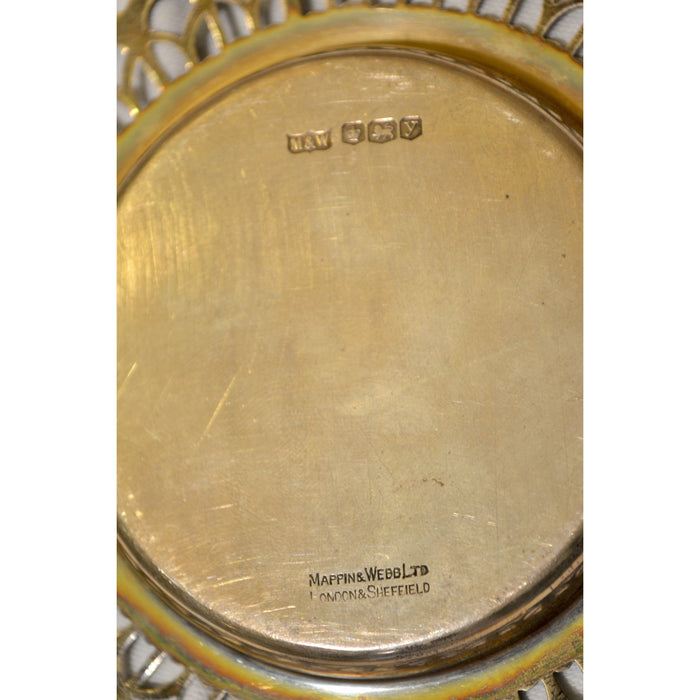 Mappin & Webb Sterling Silver Tray with Etched Glass Dish-Decor-Antique Warehouse