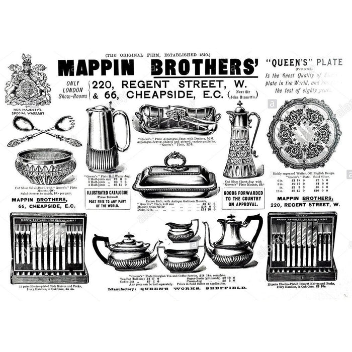 Mappin & Webb Sterling Silver Tray with Etched Glass Dish-Decor-Antique Warehouse