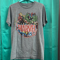 Marvel Shirt Mens S Gray Spiderman Hulk Captain America Short Sleeve Crew Neck