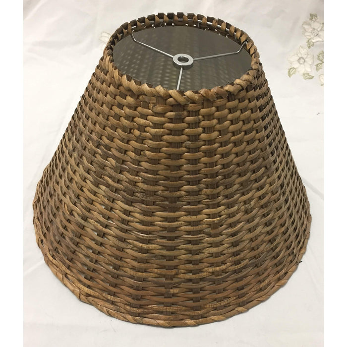 Medium Wicker Empire Lampshade - 15" Diam. x 9"H - a Pair available-Lampshade-Antique Warehouse