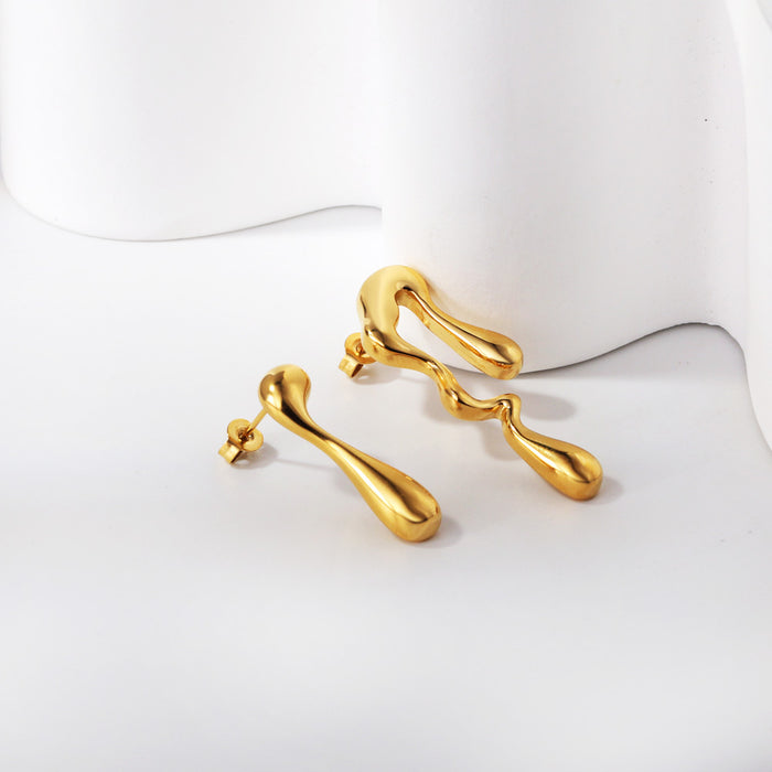 MELTING STEEL Earring /Studs