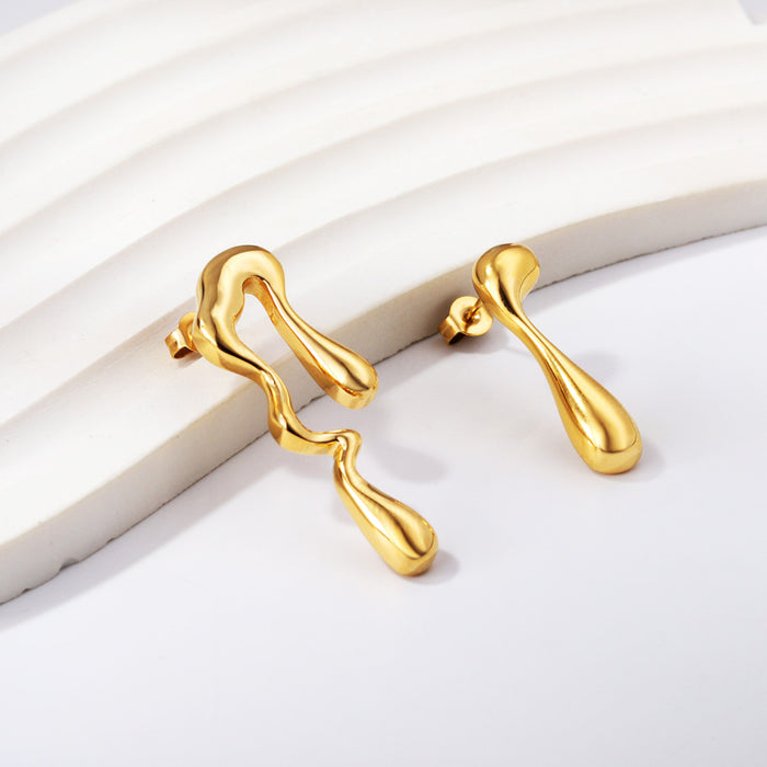 MELTING STEEL Earring /Studs